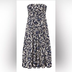 A.L.C. Tate Dress Strapless Full Skirt Navy/Ivory - 14 NEW